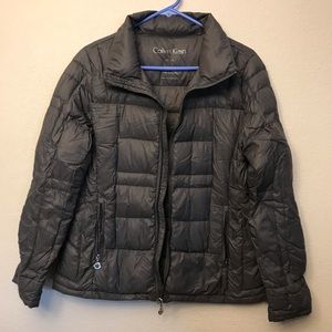 Grey Calvin Klein Down Jacket.